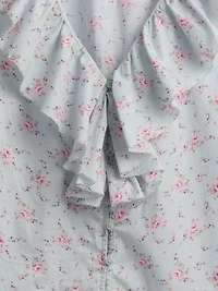 Ruffle V-Neck Shirt