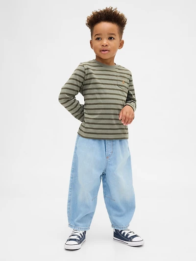 Jean coupe baril à taille élastique pour Bébé et Tout-petit