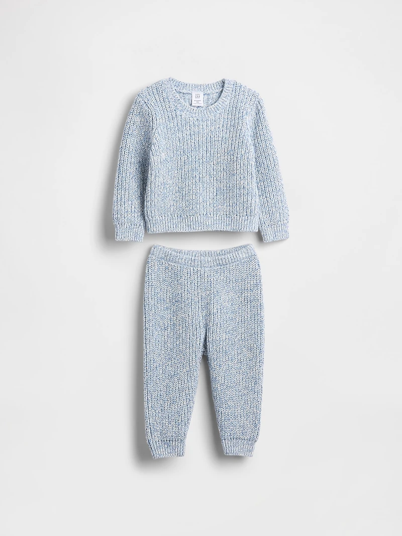 Baby Marled Sweater Outfit Set