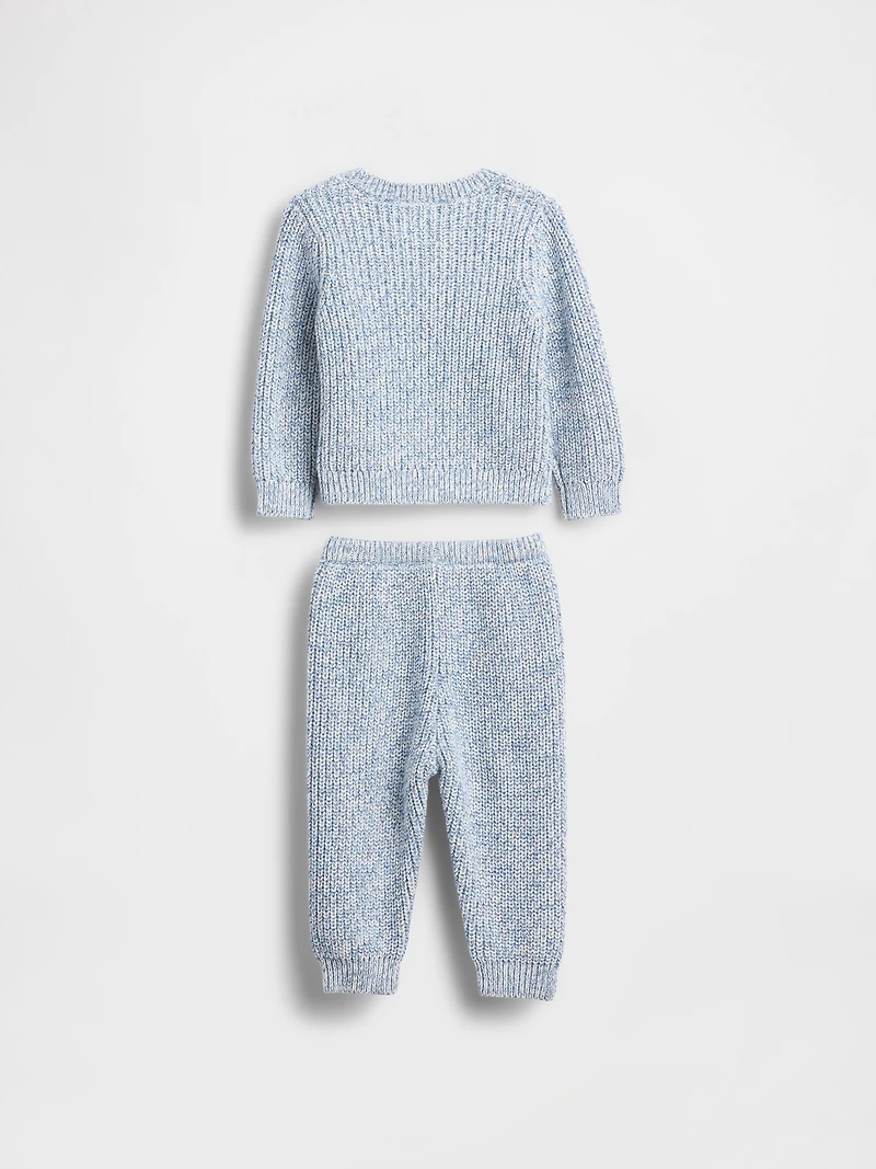 Baby Marled Sweater Outfit Set