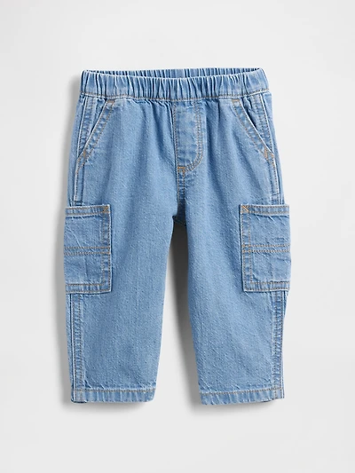Baby Pull-On Barrel Cargo Jeans