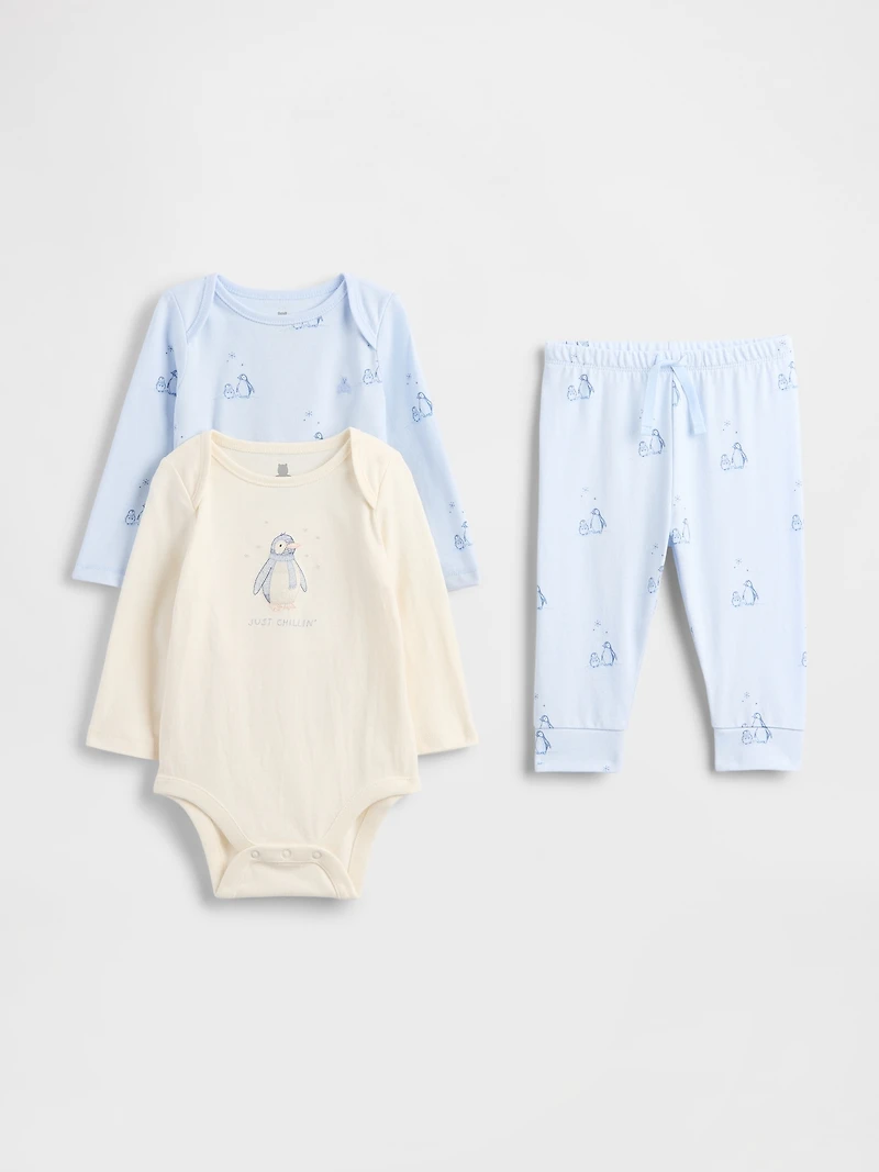 Baby Organic Cotton Bodysuit Outfit Set