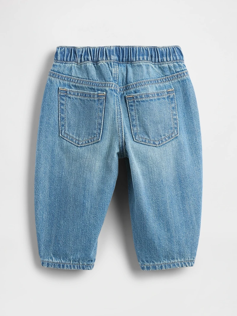 Baby Pull-on Barrel Jeans