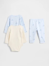 Baby Organic Cotton Bodysuit Outfit Set