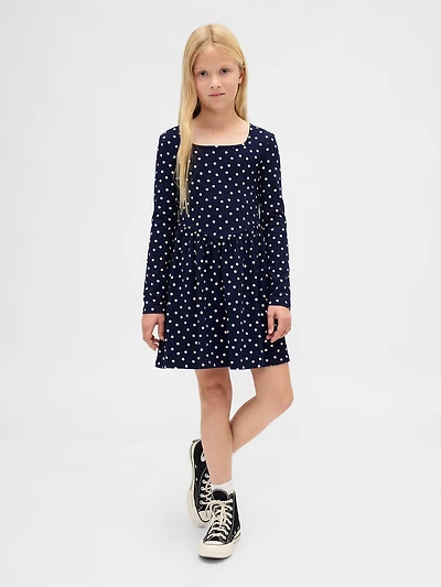 Kids Jersey Square-Neck Dress