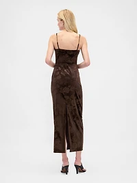 Velvet Square-Neck Maxi Dress