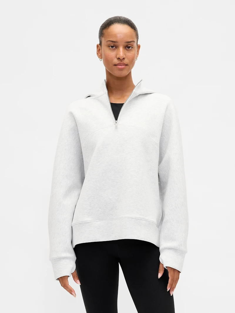 GapFit Oversized Quarter-Zip Hoodie