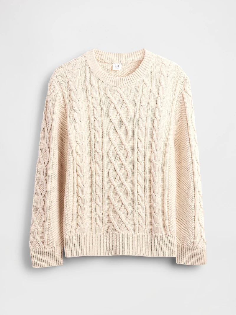 Kids Cable-Knit Crewneck Sweater