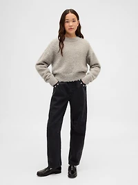 Kids Metallic Eyelash Crewneck Sweater