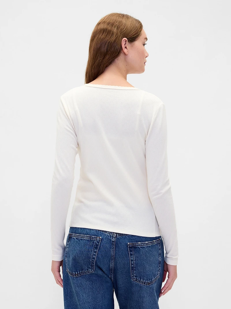 Pointelle Cardigan