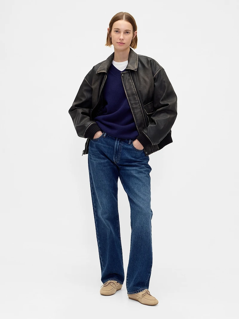 CashSoft Oversized V-Neck Sweater