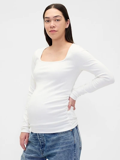 Maternity Modern Square-Neck T-Shirt