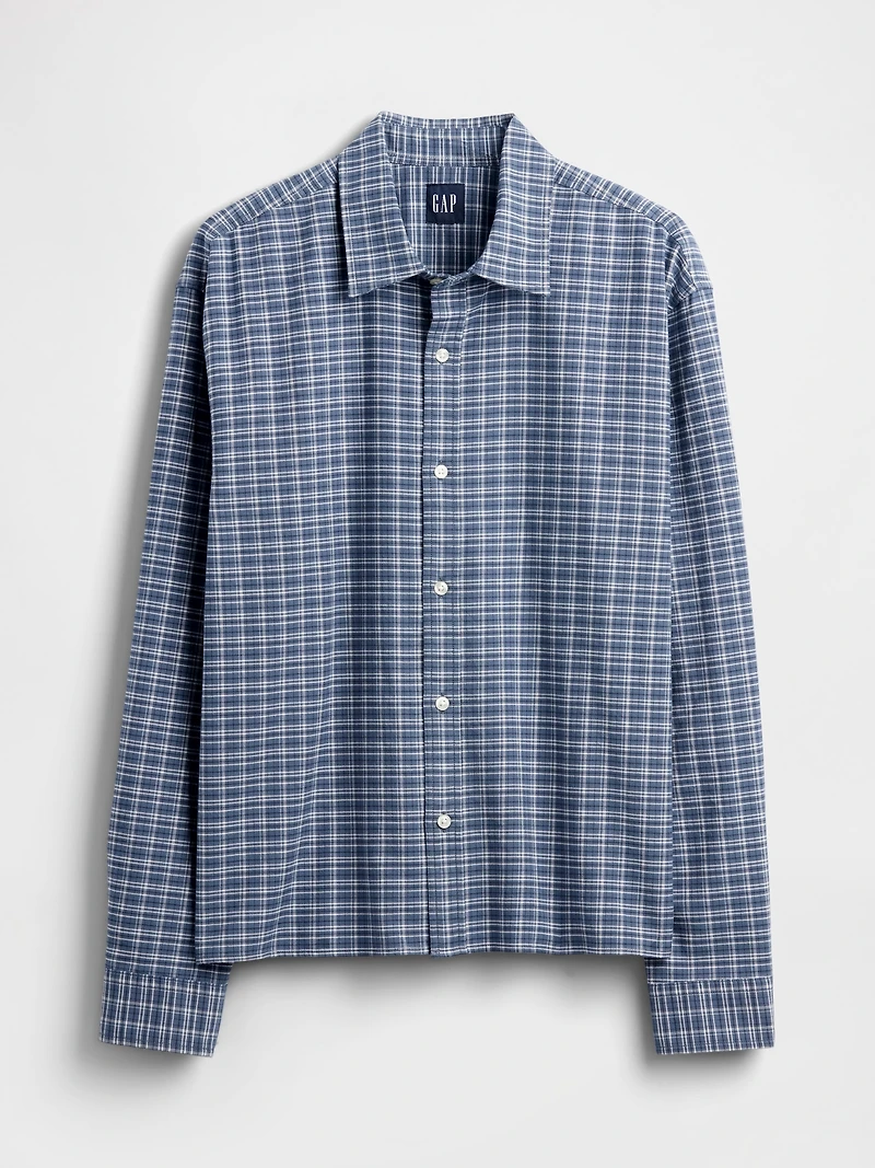 Relaxed Straight-Hem Oxford Shirt
