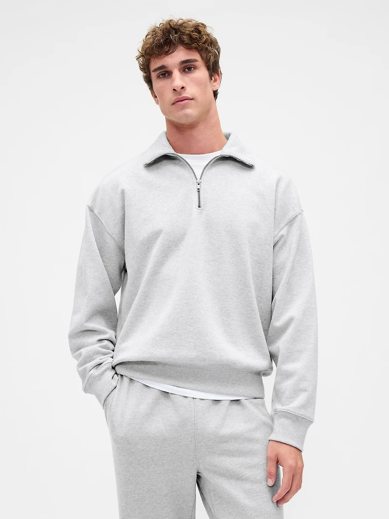 Heavyweight Oversized Quarter-Zip Pullover
