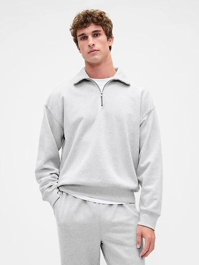 Heavyweight Oversized Quarter-Zip Pullover