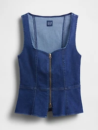 Denim Zip Vest