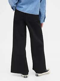 Kids High Rise Stride Wide-Leg Ankle Jeans