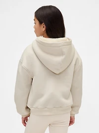 Kids Sherpa-Lined Graphic Logo Hoodie