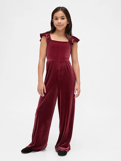 Kids Velvet Jumpsuit