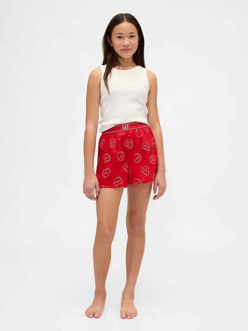 Kids Recycled Flannel PJ Boxer Shorts