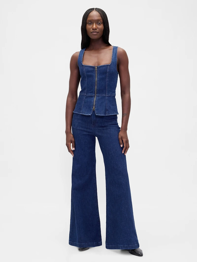 Denim Zip Vest