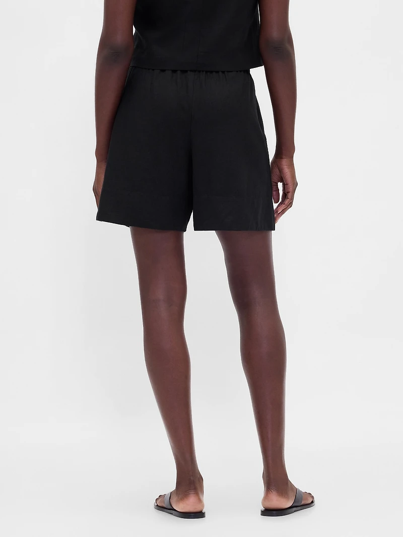 6" Linen-Blend Easy Shorts