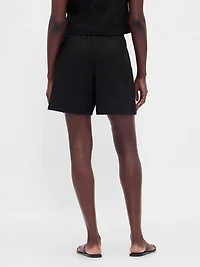 6" Linen-Blend Easy Shorts