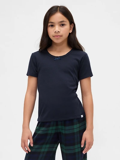 Kids Recycled Pointelle PJ T-Shirt