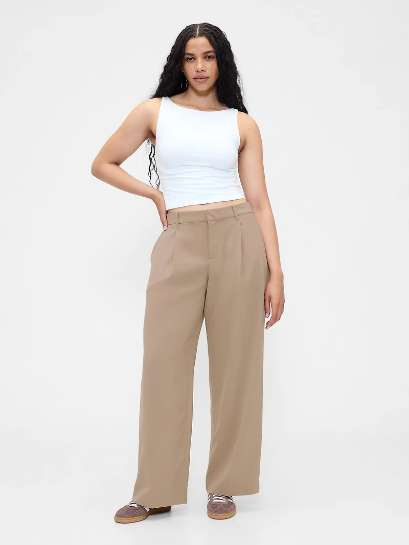 365 Low Rise Pleated Wide-Leg Trousers