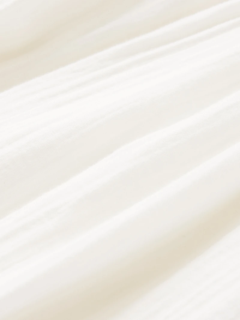 Cotton Gauze Mixed Media Maxi Dress