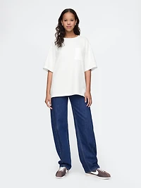 T-shirt douillet décontracté à poche pour Adulte