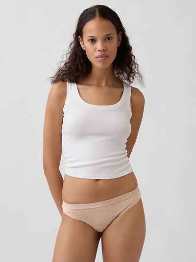 Organic Stretch Cotton Logo Bikini