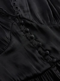 Eyelet V-Neck Peplum Top