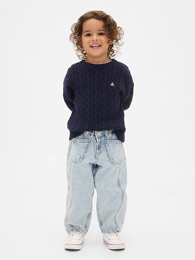 Baby & Toddler Denim Stripe Horseshoe Jeans