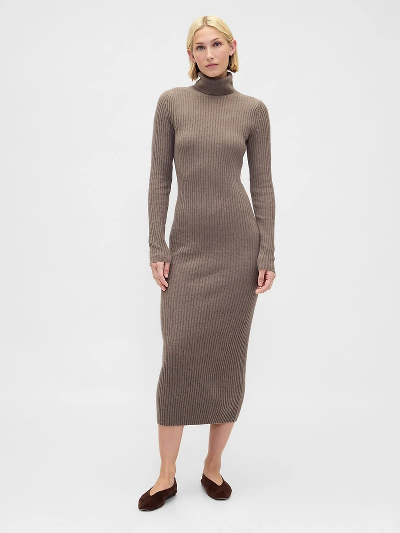 CashSoft Turtleneck Maxi Sweater Dress