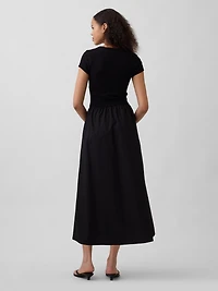 Modern Mixed Media Maxi Dress