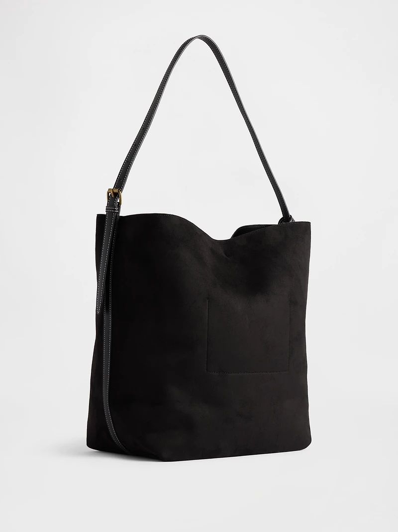 Vegan Suede Bucket Bag