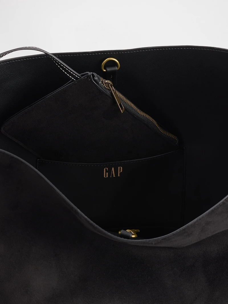 Vegan Suede Bucket Bag
