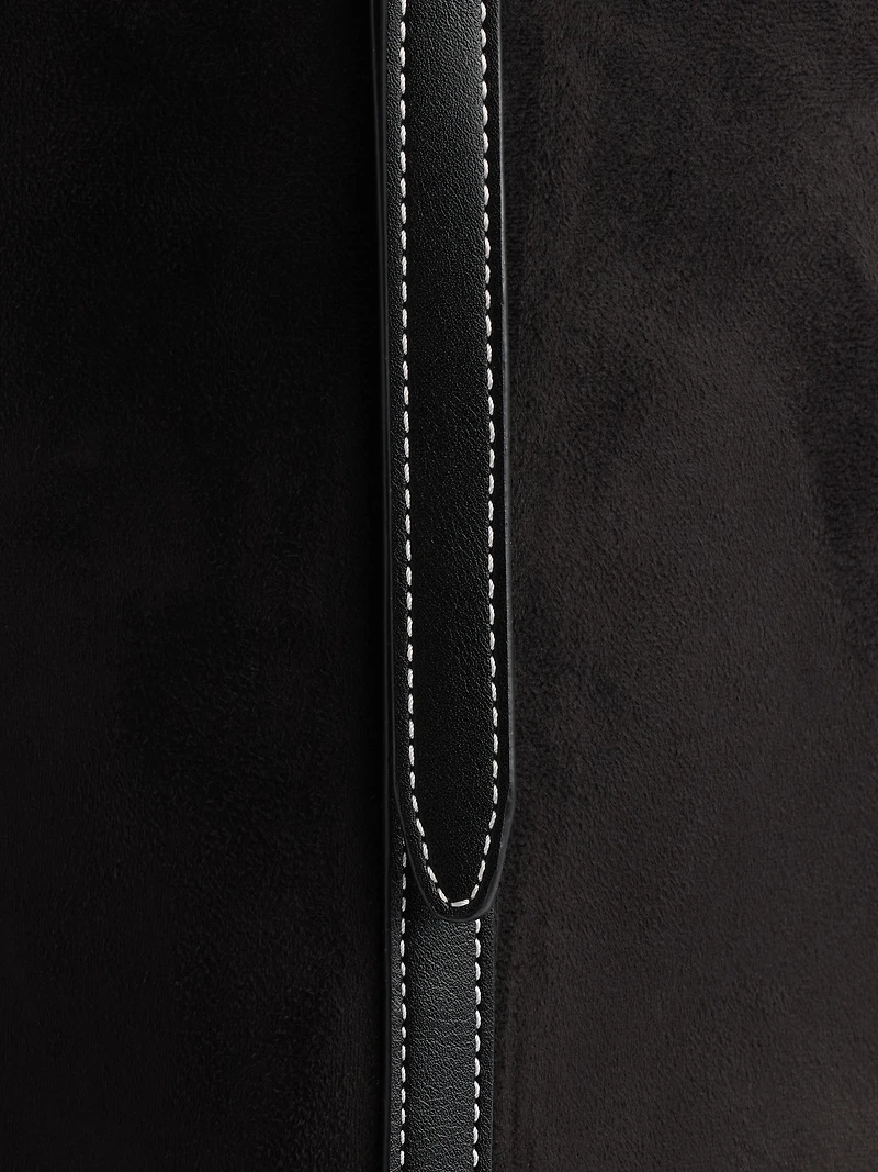 Vegan Suede Bucket Bag