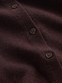 100% Cotton Relaxed Crop Cardigan Sweater