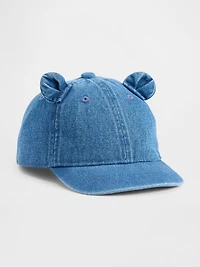 Casquette de base-ball en denim à motif d’ours pour Bébé et Tout-petit