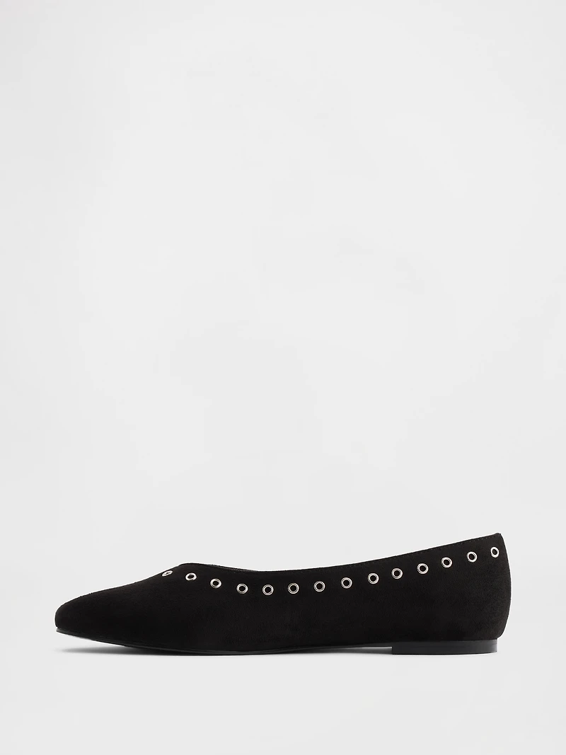 Vegan Suede Ballet Flats