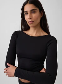 GapFit Smooth Boatneck T-Shirt