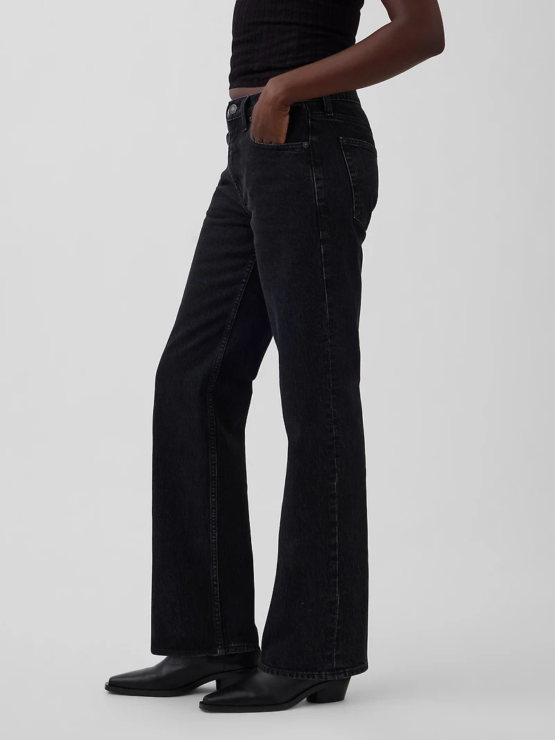 Mid Rise Relaxed Straight Jeans