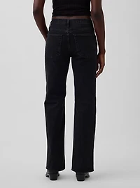 Mid Rise Relaxed Straight Jeans