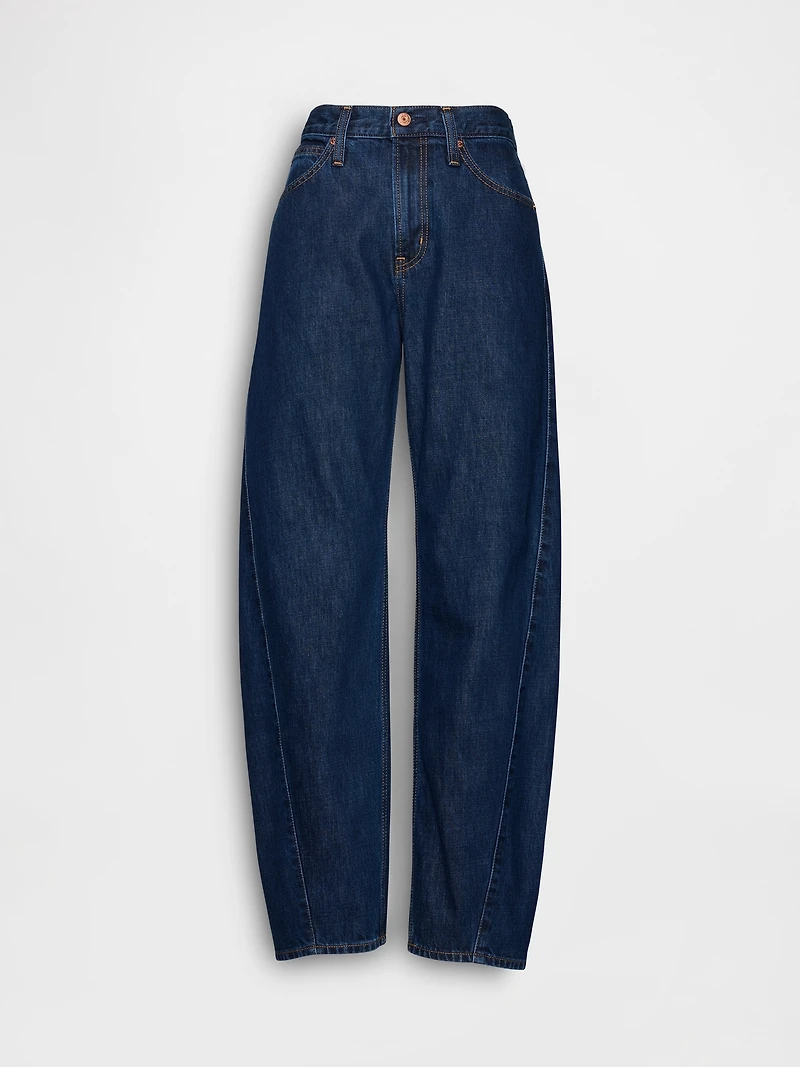 High Rise Barrel Jeans