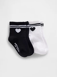 Chaussettes courtes de style universitaire à motif cœur pour Bébé et Tout-petit
