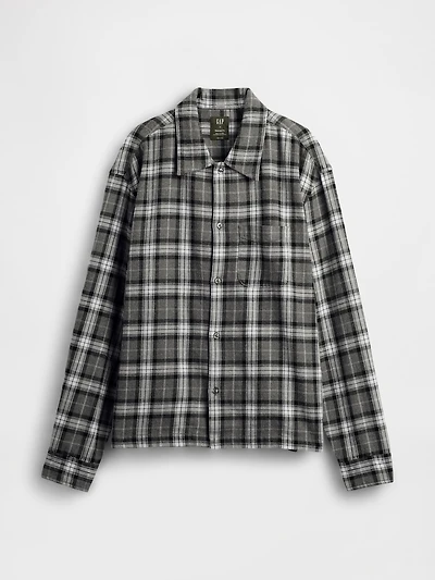 Organic Cotton Relaxed Flannel Shirt