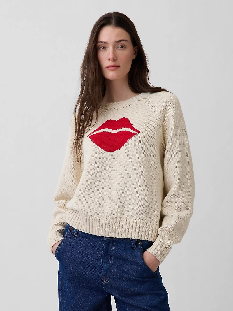 100% Cotton Kiss Raglan Sweater