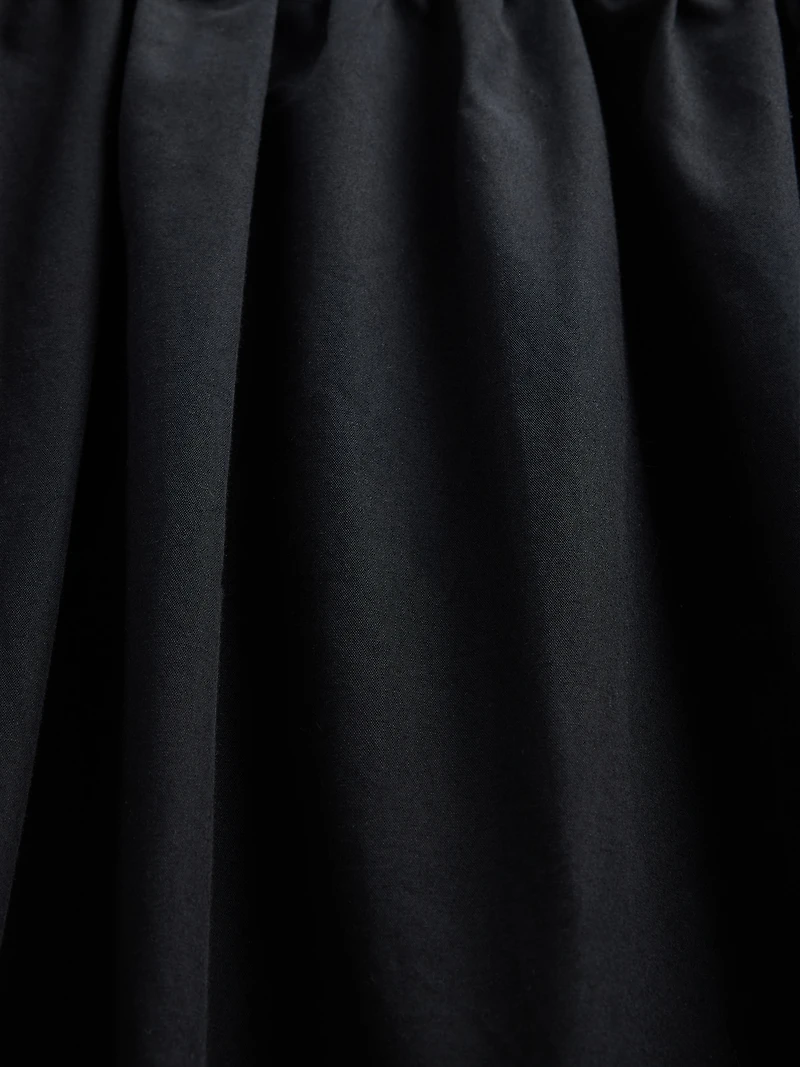 Poplin Drop-Waist Maxi Skirt